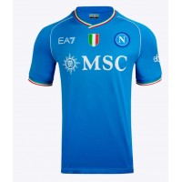 Camisa de Futebol SSC Napoli Frank Anguissa #99 Equipamento Principal 2023-24 Manga Curta
